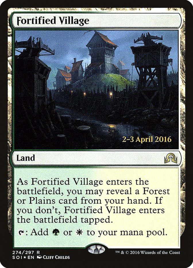 Fortified Village [Shadows over Innistrad Prerelease Promos] | Gear Gaming Bentonville