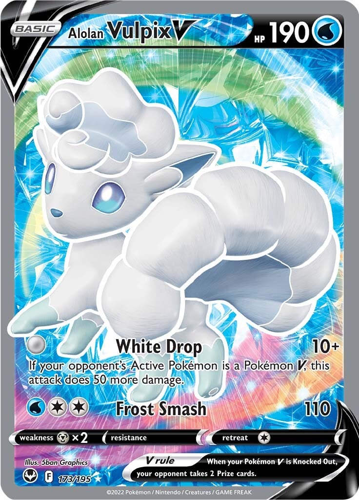 Alolan Vulpix V (173/195) [Sword & Shield: Silver Tempest] | Gear Gaming Bentonville