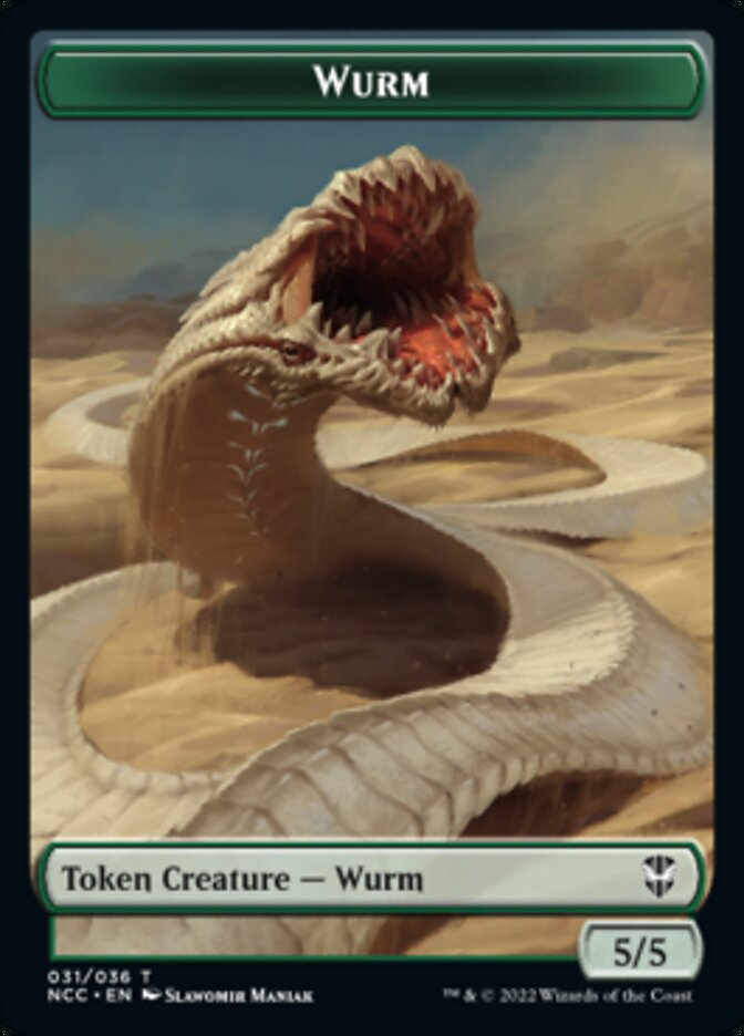 Elf Warrior // Wurm Double-Sided Token [Streets of New Capenna Commander Tokens] | Gear Gaming Bentonville