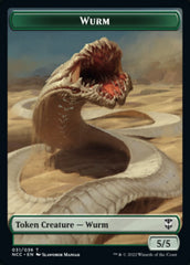 Elf Warrior // Wurm Double-Sided Token [Streets of New Capenna Commander Tokens] | Gear Gaming Bentonville