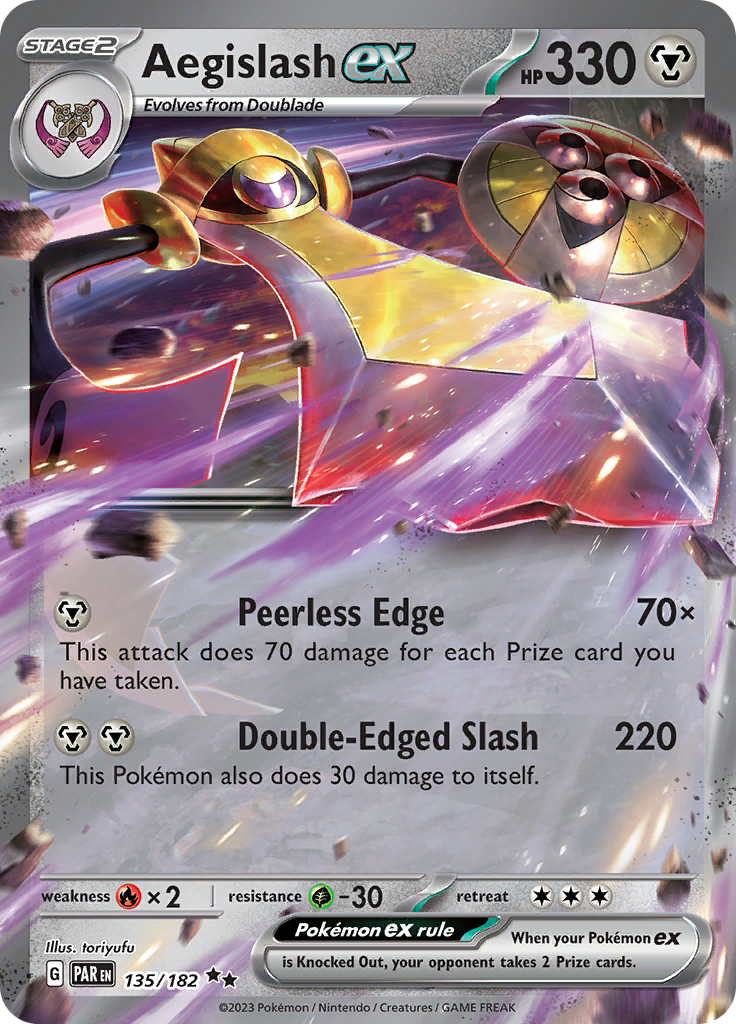 Aegislash ex (135/182) [Scarlet & Violet: Paradox Rift] | Gear Gaming Bentonville