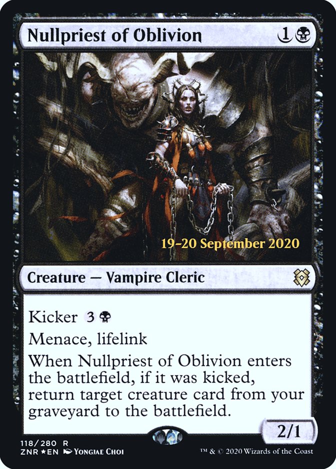 Nullpriest of Oblivion [Zendikar Rising Prerelease Promos] | Gear Gaming Bentonville