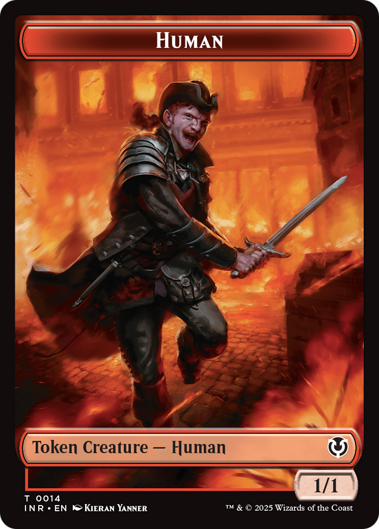 Human (0014) // Emblem - Chandra, Dressed to Kill Double-Sided Token [Innistrad Remastered Tokens] | Gear Gaming Bentonville