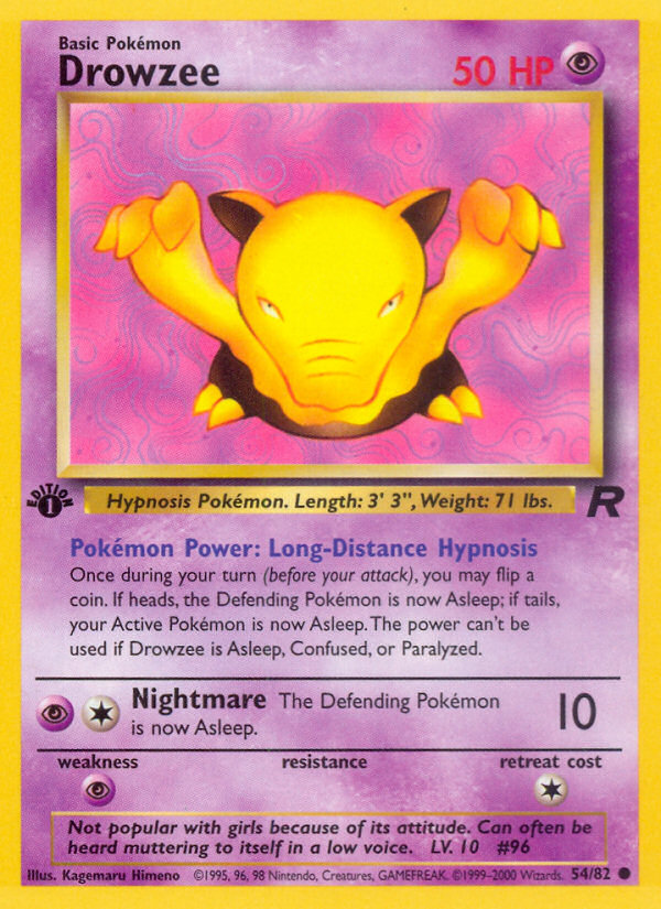 Drowzee (54/82) [Team Rocket 1st Edition] | Gear Gaming Bentonville