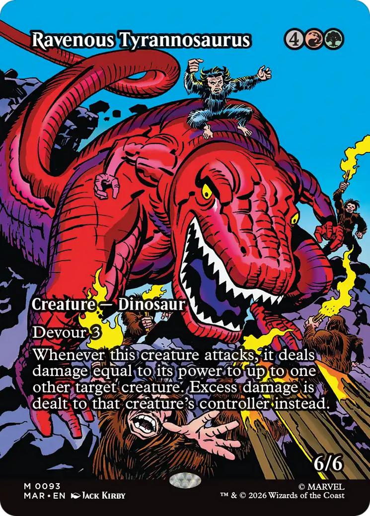 Ravenous Tyrannosaurus (Borderless) [Marvel Universe: Eternal-Legal] | Gear Gaming Bentonville