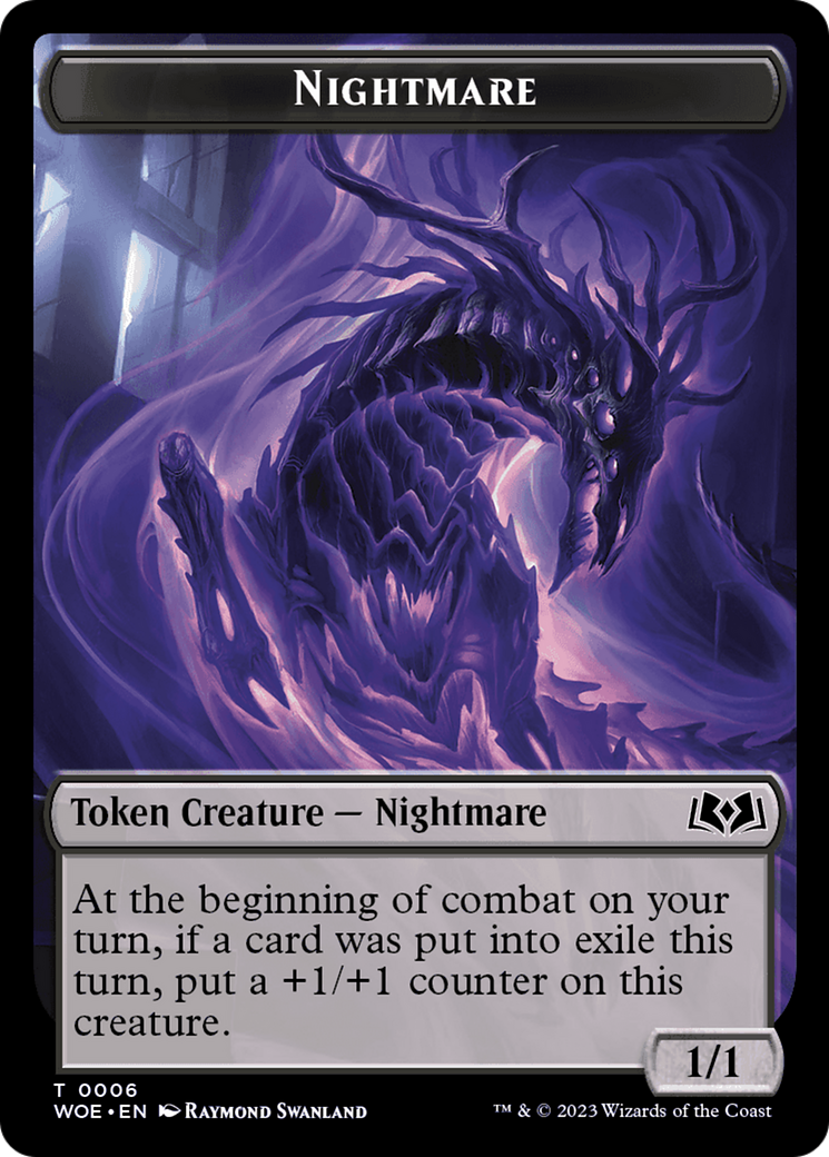 Nightmare // Food (0013) Double-Sided Token [Wilds of Eldraine Tokens] | Gear Gaming Bentonville