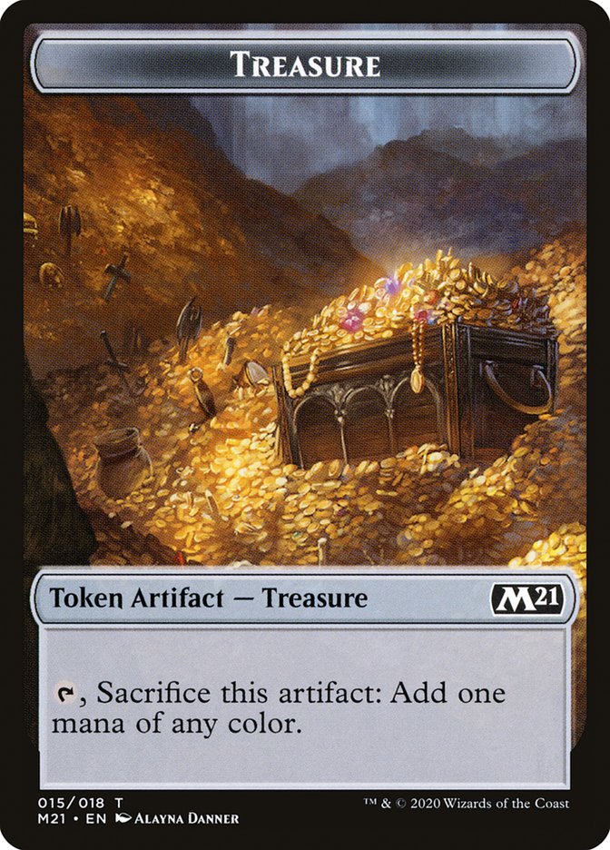 Angel // Treasure Double-Sided Token [Core Set 2021 Tokens] | Gear Gaming Bentonville