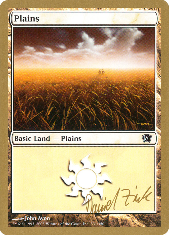 Plains (dz331) (Daniel Zink) [World Championship Decks 2003] | Gear Gaming Bentonville