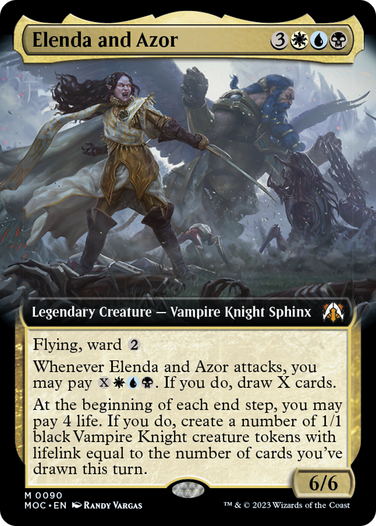 Elenda and Azor (Extended Art) [March of the Machine Commander] | Gear Gaming Bentonville