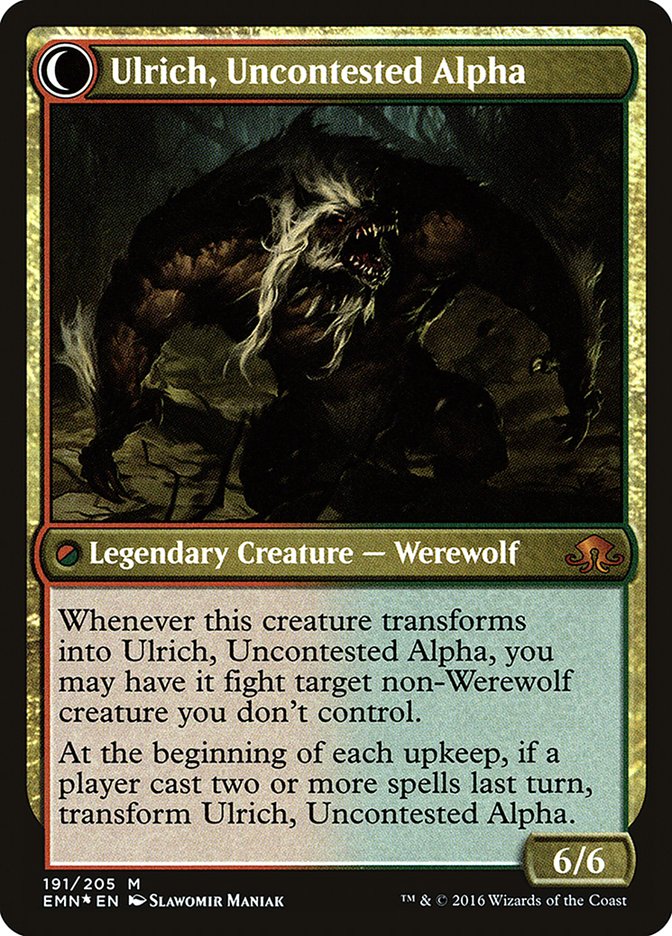 Ulrich of the Krallenhorde // Ulrich, Uncontested Alpha [Eldritch Moon Prerelease Promos] | Gear Gaming Bentonville