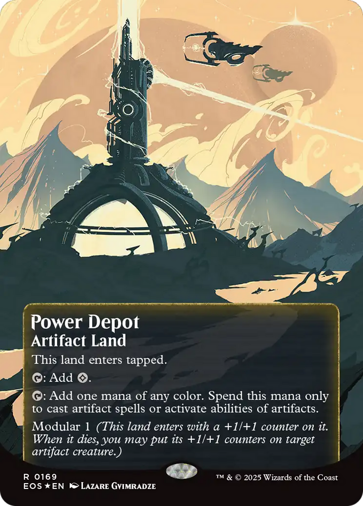 Power Depot (0169) (Borderless) (Galaxy Foil) [Edge of Eternities: Stellar Sights] | Gear Gaming Bentonville
