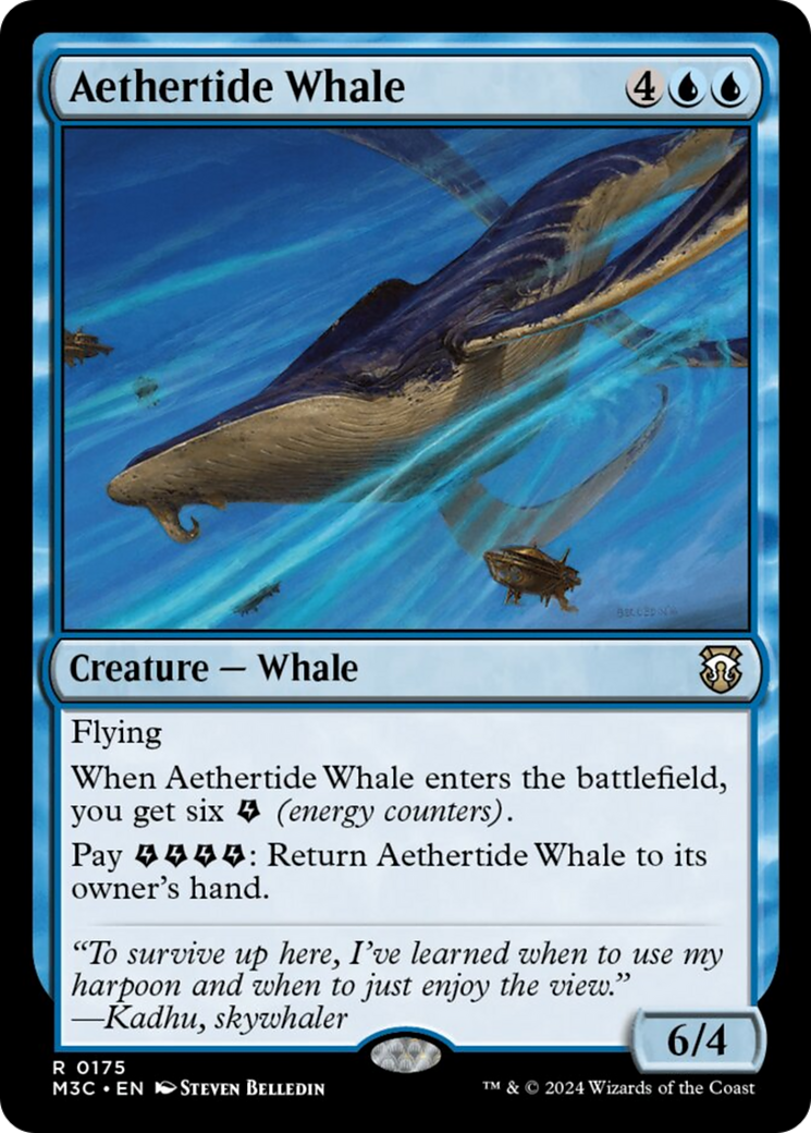 Aethertide Whale (Ripple Foil) [Modern Horizons 3 Commander] | Gear Gaming Bentonville