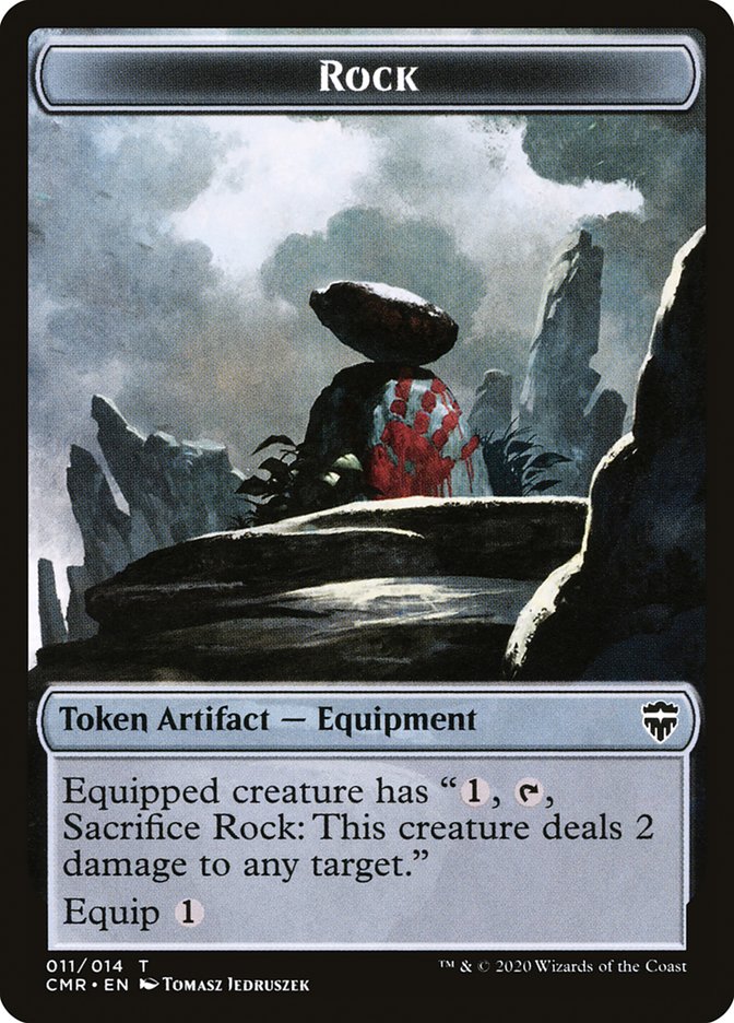 Golem // Rock Double-Sided Token [Commander Legends Tokens] | Gear Gaming Bentonville