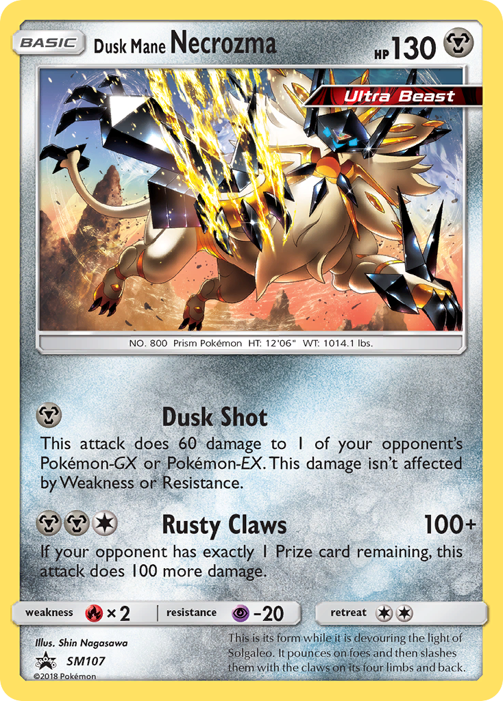 Dusk Mane Necrozma (SM107) [Sun & Moon: Black Star Promos] | Gear Gaming Bentonville