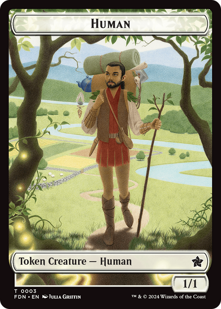 Copy // Human Double-Sided Token [Foundations Tokens] | Gear Gaming Bentonville