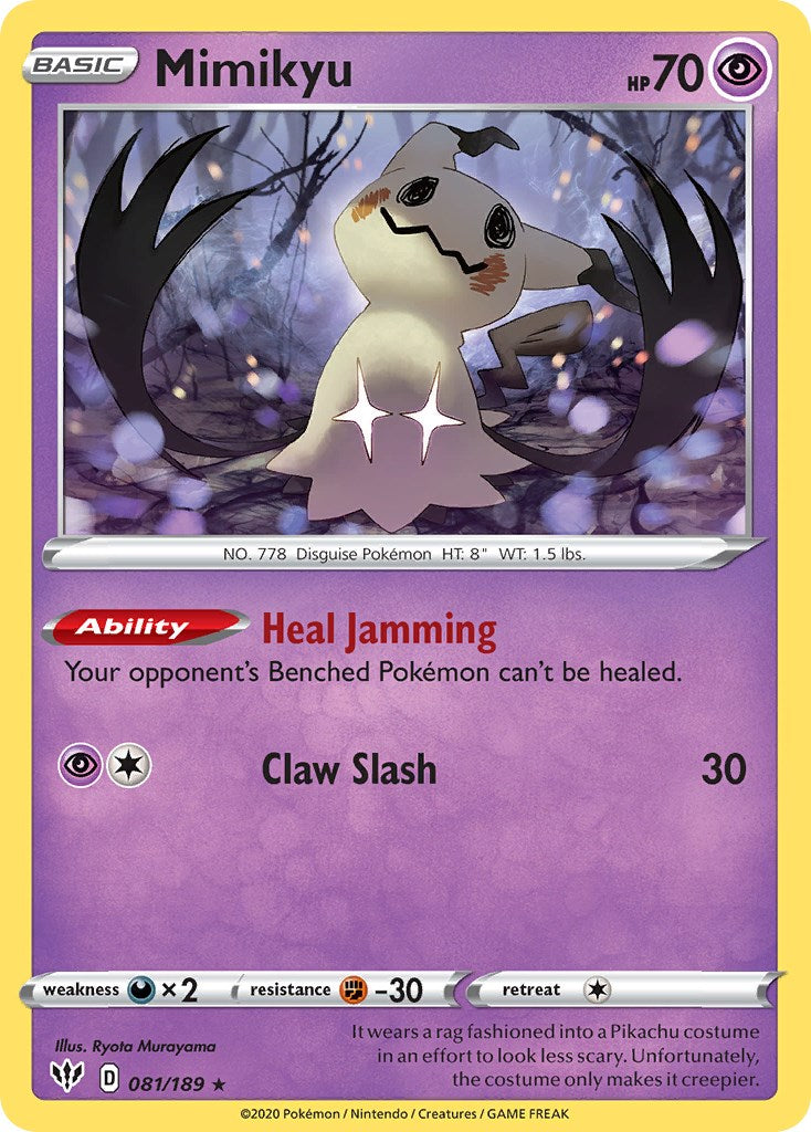 Mimikyu (081/189) (Cosmos Holo) [Sword & Shield: Darkness Ablaze] | Gear Gaming Bentonville