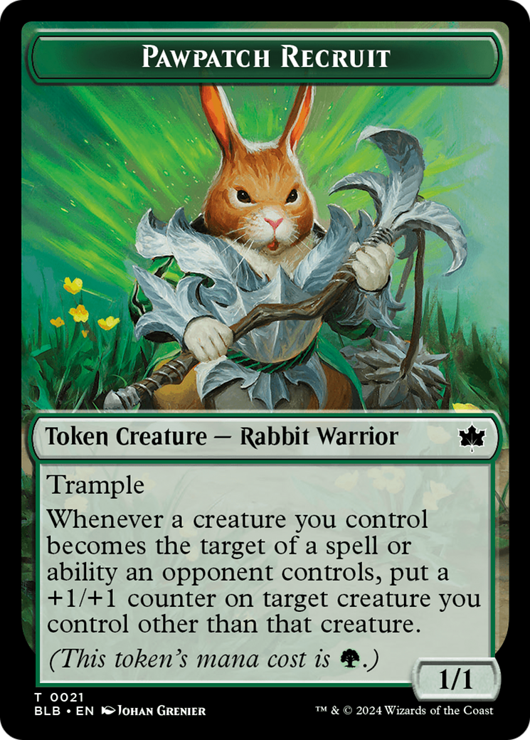 Pawpatch Recruit // Map Double-Sided Token [Bloomburrow Tokens] | Gear Gaming Bentonville