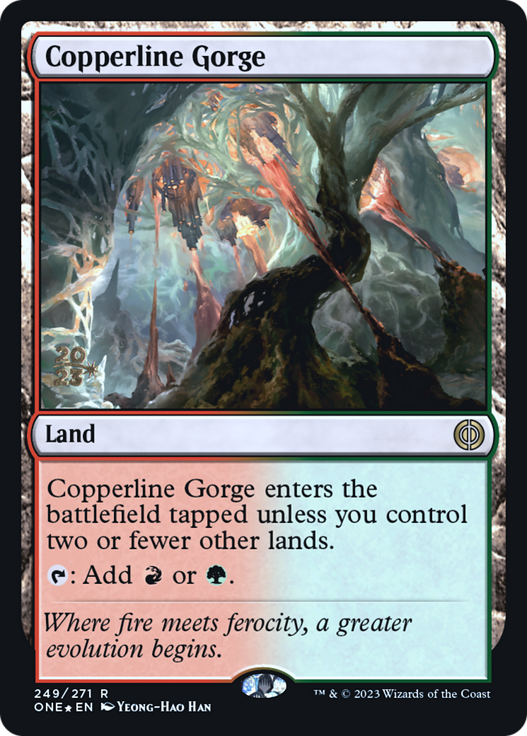 Copperline Gorge [Phyrexia: All Will Be One Prerelease Promos] | Gear Gaming Bentonville