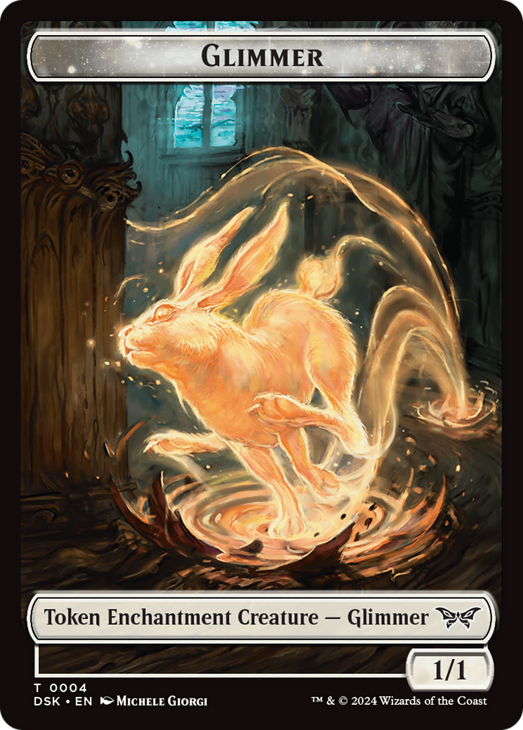 Glimmer // Shard Double-Sided Token [Duskmourn: House of Horror Tokens] | Gear Gaming Bentonville