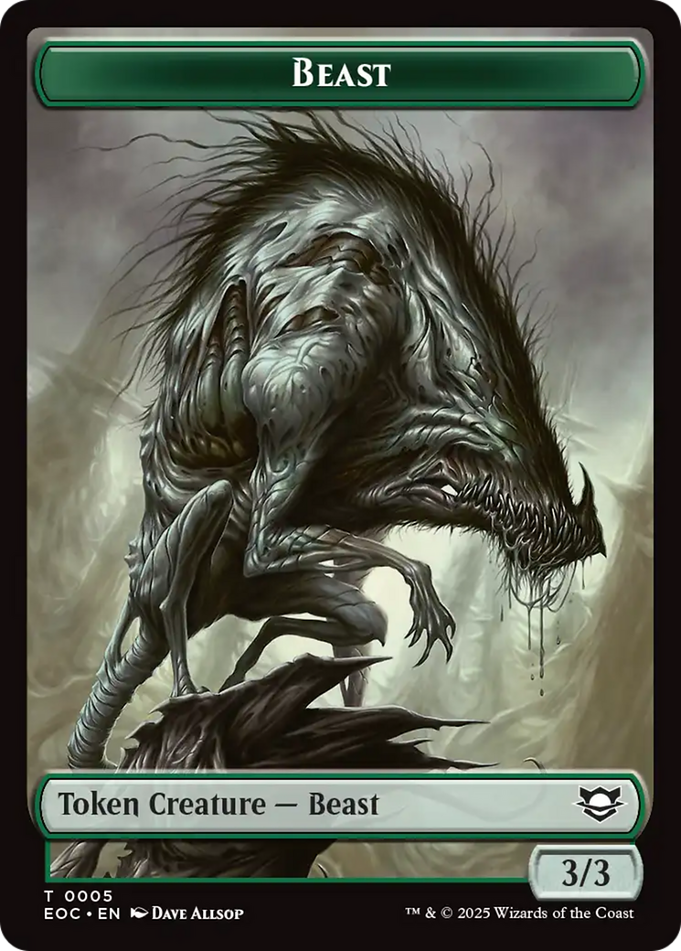 Clue // Beast (0005) Double-Sided Token [Edge of Eternities Commander Tokens] | Gear Gaming Bentonville