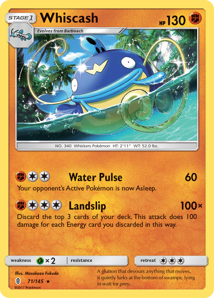 Whiscash (71/145) [Sun & Moon: Guardians Rising] | Gear Gaming Bentonville