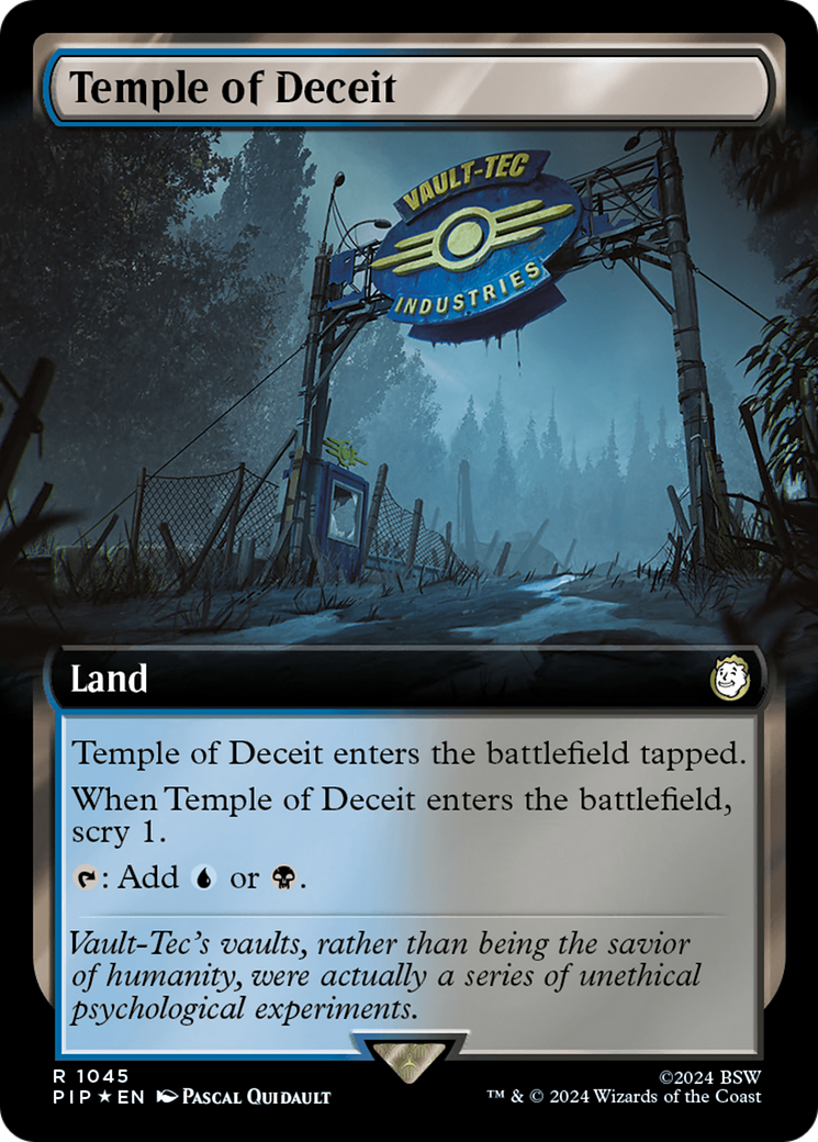 Temple of Deceit (Extended Art) (Surge Foil) [Fallout] | Gear Gaming Bentonville