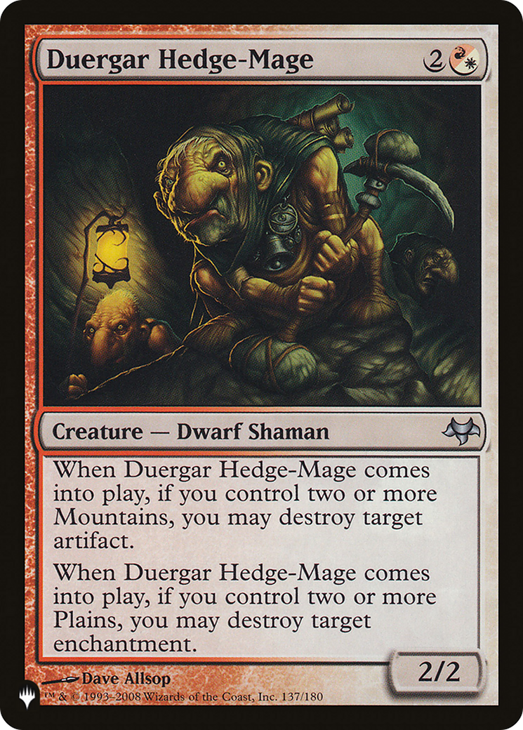 Duergar Hedge-Mage [The List Reprints] | Gear Gaming Bentonville