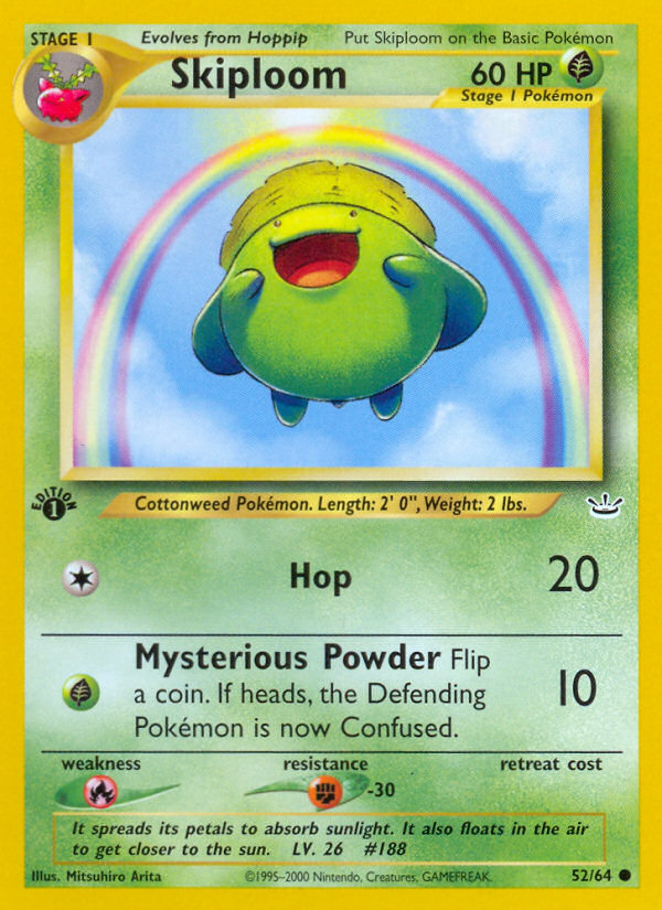 Skiploom (52/64) [Neo Revelation 1st Edition] | Gear Gaming Bentonville