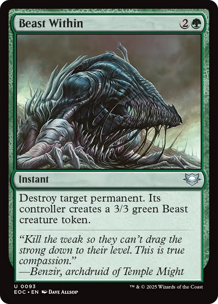 Beast Within [Edge of Eternities Commander] | Gear Gaming Bentonville
