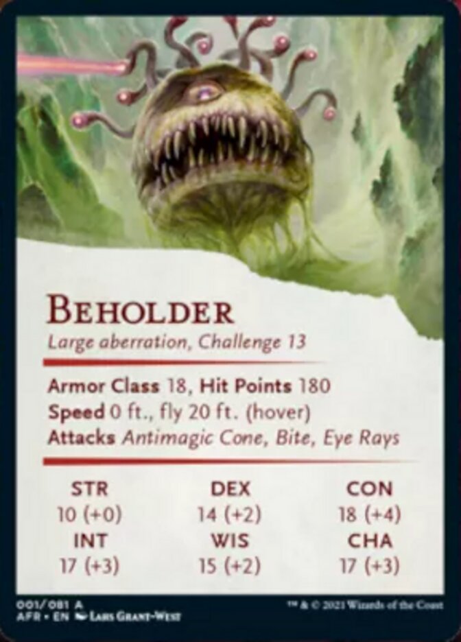 Beholder Art Card [Dungeons & Dragons: Adventures in the Forgotten Realms Art Series] | Gear Gaming Bentonville