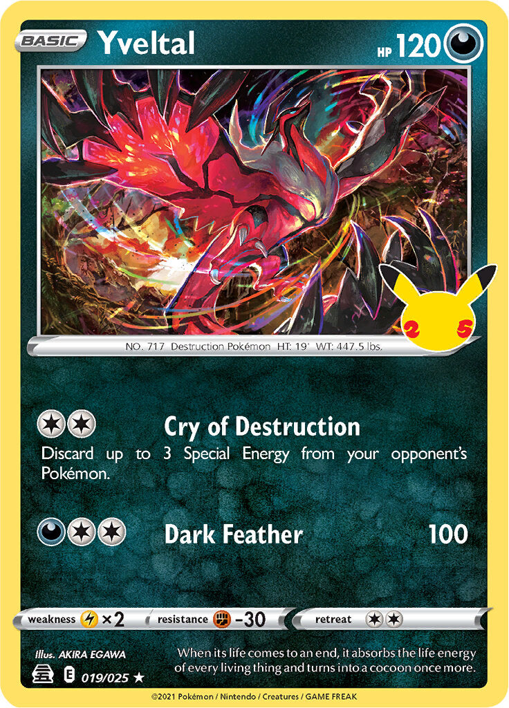 Yveltal (019/025) [Celebrations: 25th Anniversary] | Gear Gaming Bentonville