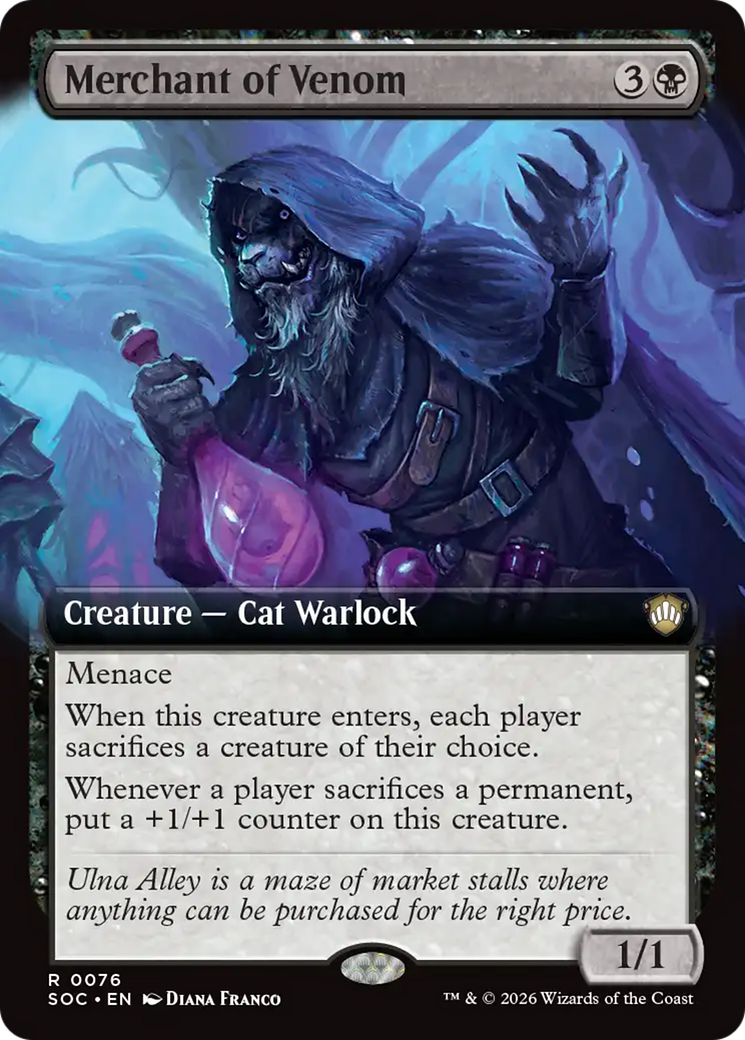 Merchant of Venom (Extended Art) [Secrets of Strixhaven Commander] | Gear Gaming Bentonville