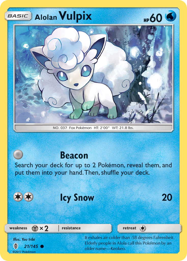 Alolan Vulpix (21/145) [Sun & Moon: Guardians Rising] | Gear Gaming Bentonville