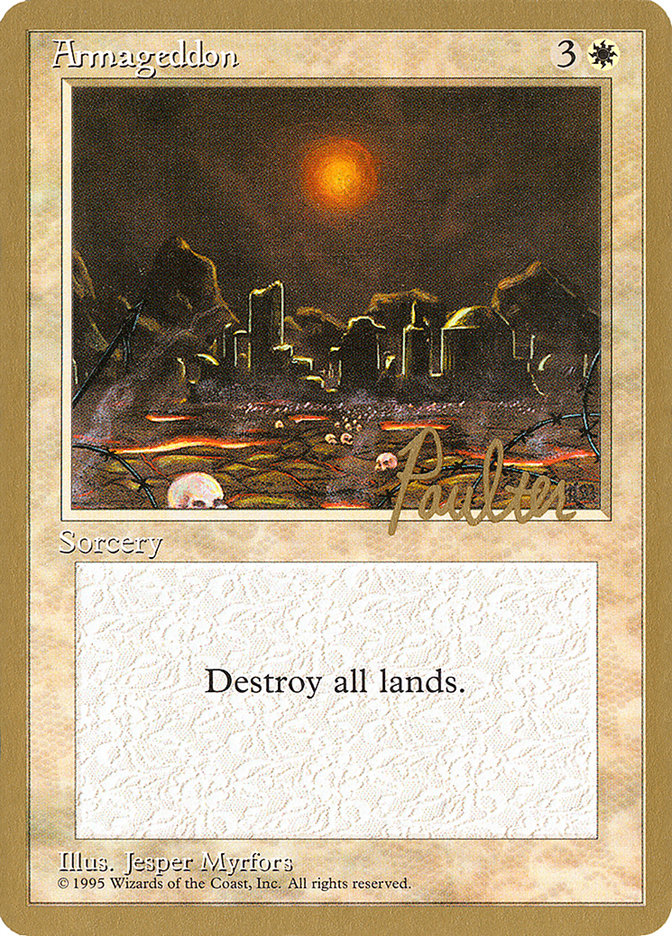 Armageddon (Preston Poulter) [Pro Tour Collector Set] | Gear Gaming Bentonville