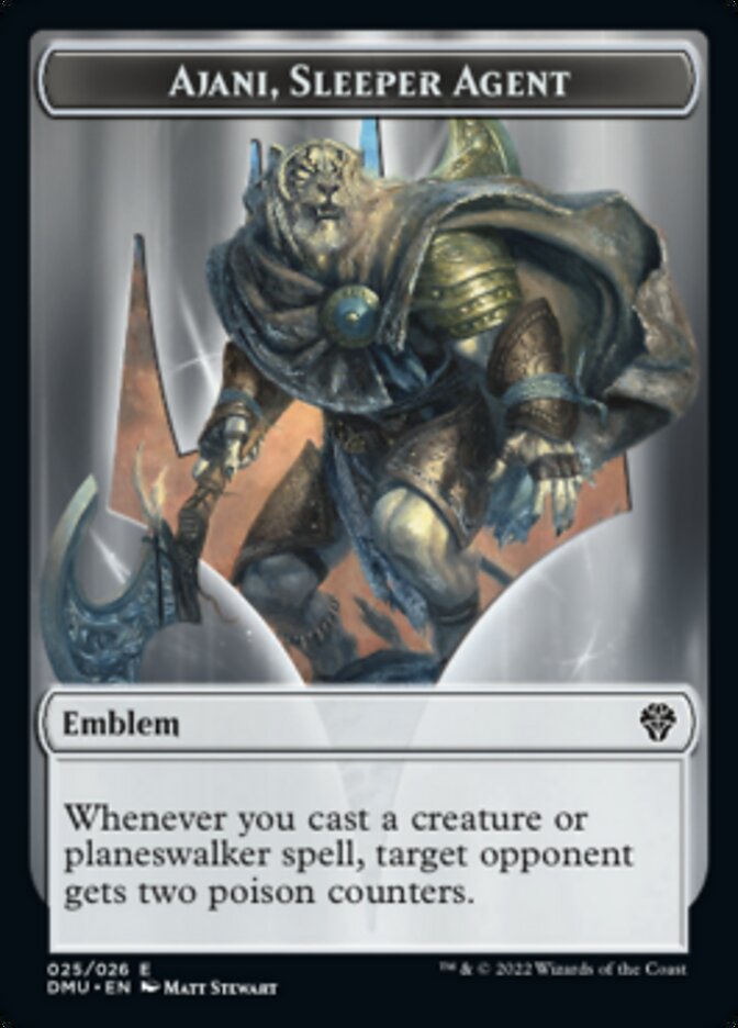 Soldier // Ajani, Sleeper Agent Emblem Double-Sided Token [Dominaria United Tokens] | Gear Gaming Bentonville