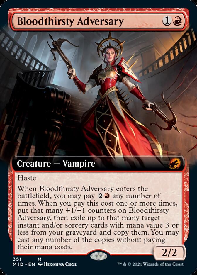 Bloodthirsty Adversary (Extended Art) [Innistrad: Midnight Hunt] | Gear Gaming Bentonville
