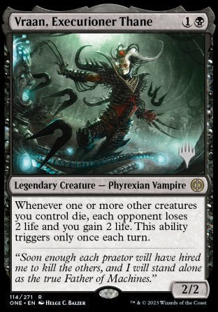 Vraan, Executioner Thane (Promo Pack) [Phyrexia: All Will Be One Promos] | Gear Gaming Bentonville