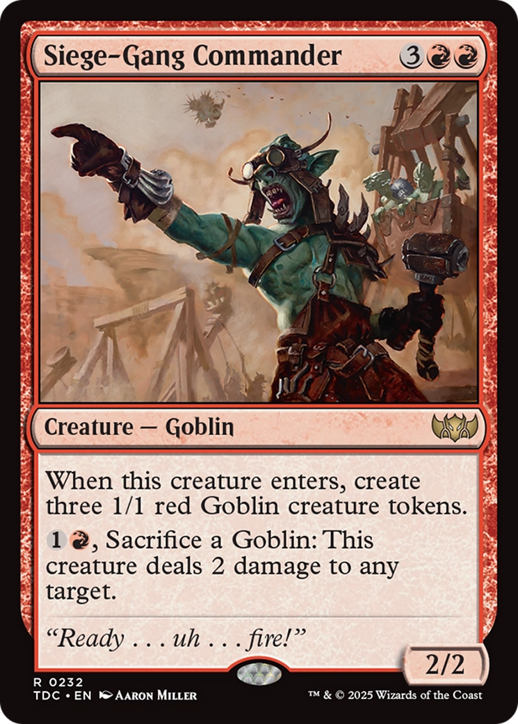 Siege-Gang Commander [Tarkir: Dragonstorm Commander] | Gear Gaming Bentonville