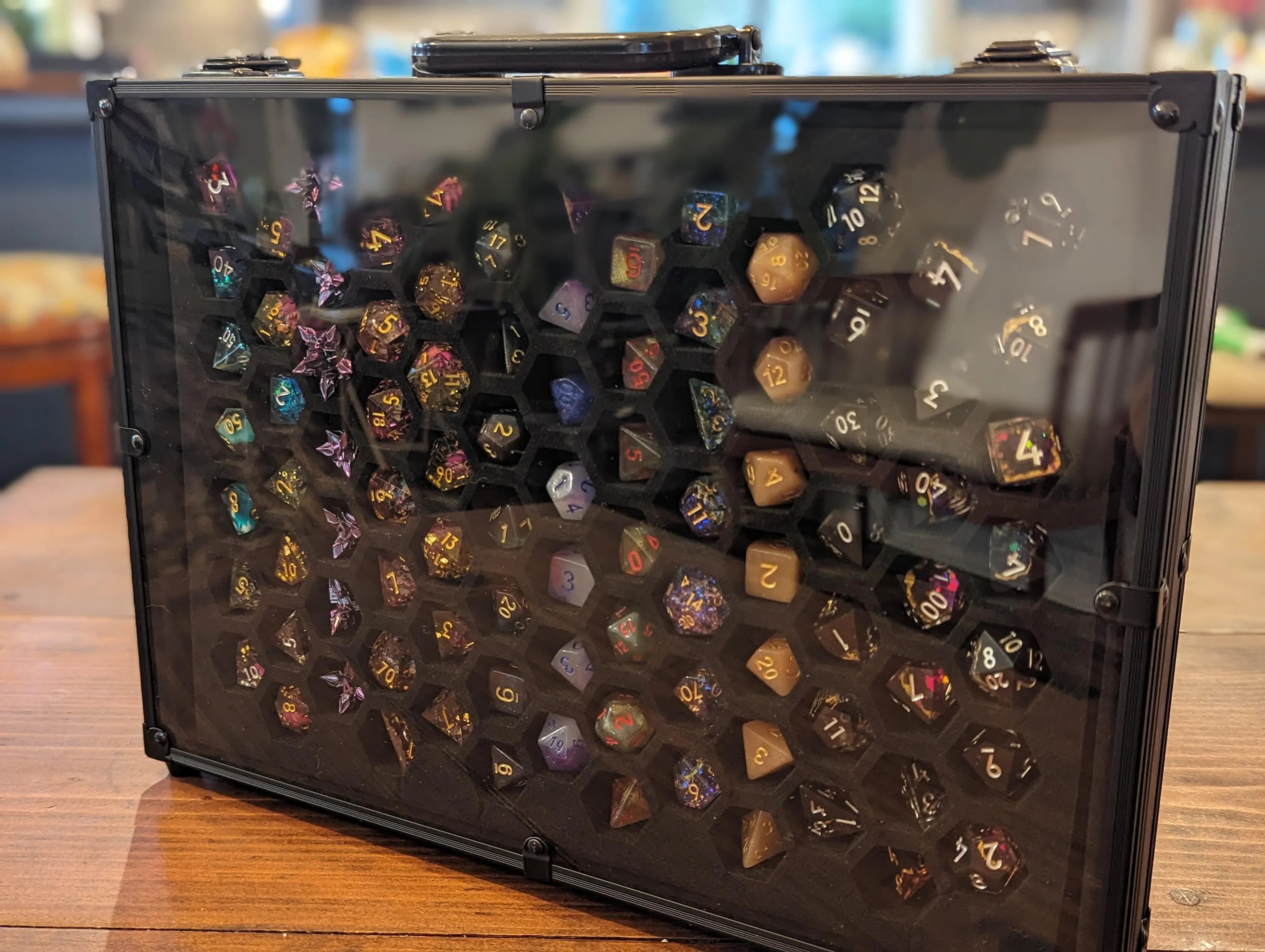 Chest of Hoarding | 26 Set Capacity | Plexi Glass Dice Display Case | Gear Gaming Bentonville