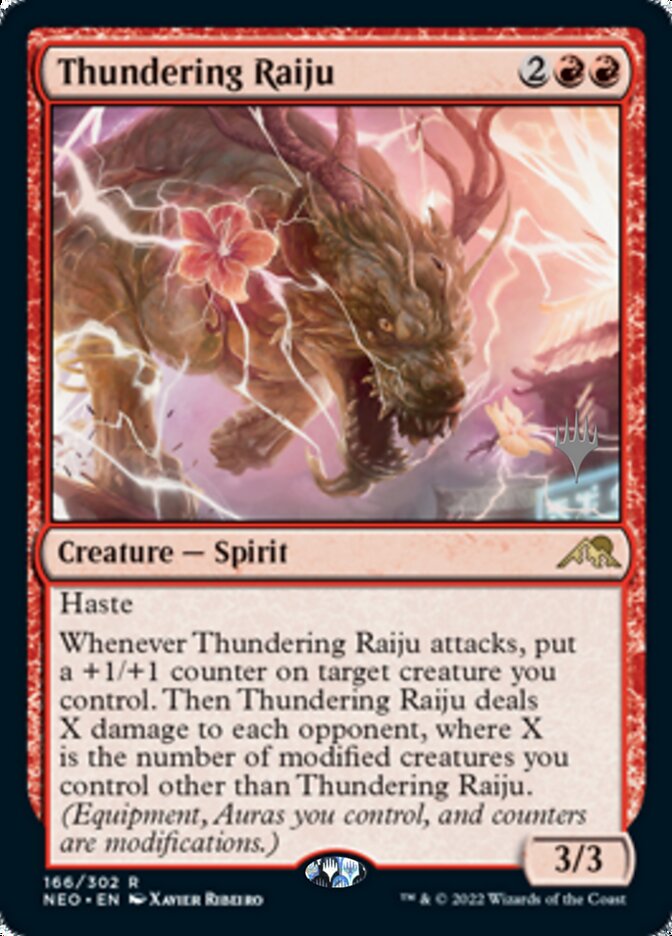 Thundering Raiju (Promo Pack) [Kamigawa: Neon Dynasty Promos] | Gear Gaming Bentonville