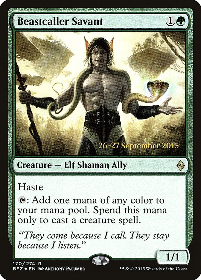 Beastcaller Savant [Battle for Zendikar Prerelease Promos] | Gear Gaming Bentonville