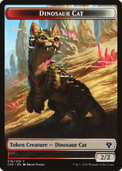 Bird // Dinosaur Cat Double-Sided Token [Commander 2020 Tokens] | Gear Gaming Bentonville