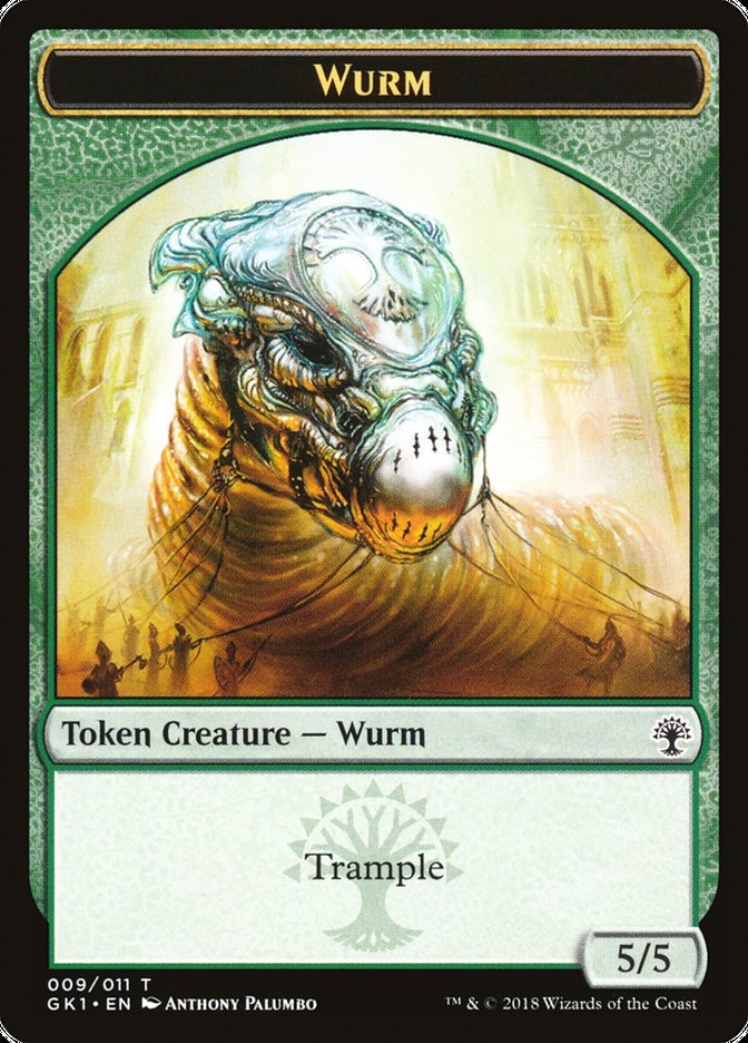 Wurm // Saproling Double-Sided Token [Guilds of Ravnica Guild Kit Tokens] | Gear Gaming Bentonville