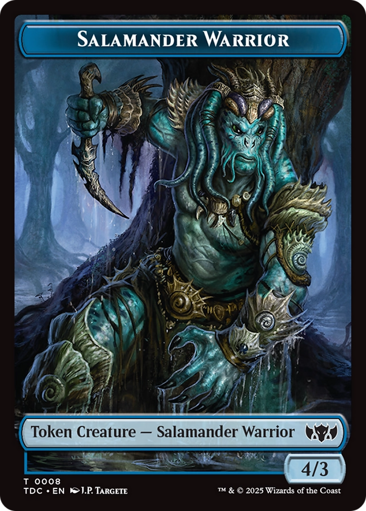 Salamander Warrior // Zombie Druid Double-Sided Token [Tarkir: Dragonstorm Commander Tokens] | Gear Gaming Bentonville