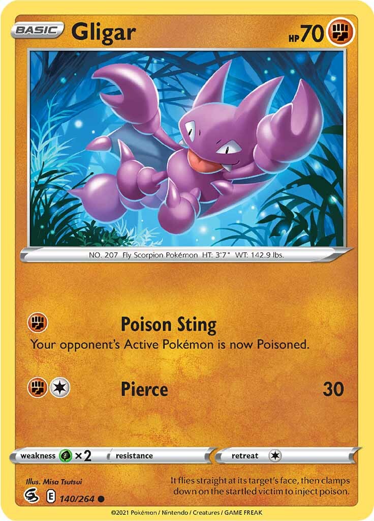 Gligar (140/264) [Sword & Shield: Fusion Strike] | Gear Gaming Bentonville