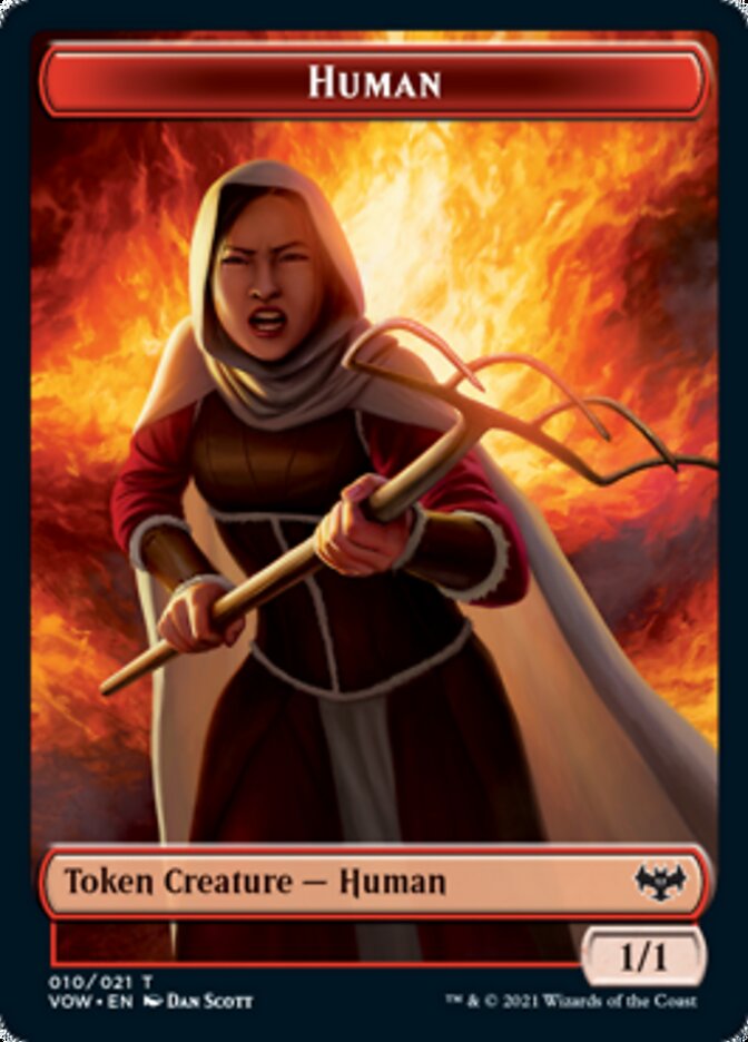 Wolf (011) // Human (010) Double-Sided Token [Innistrad: Crimson Vow Tokens] | Gear Gaming Bentonville
