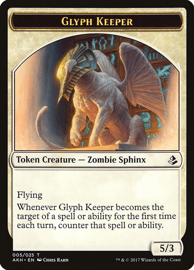 Glyph Keeper // Warrior Double-Sided Token [Amonkhet Tokens] | Gear Gaming Bentonville