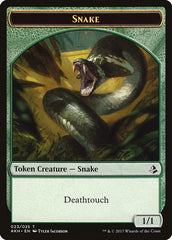 Trueheart Duelist // Snake Double-Sided Token [Amonkhet Tokens] | Gear Gaming Bentonville