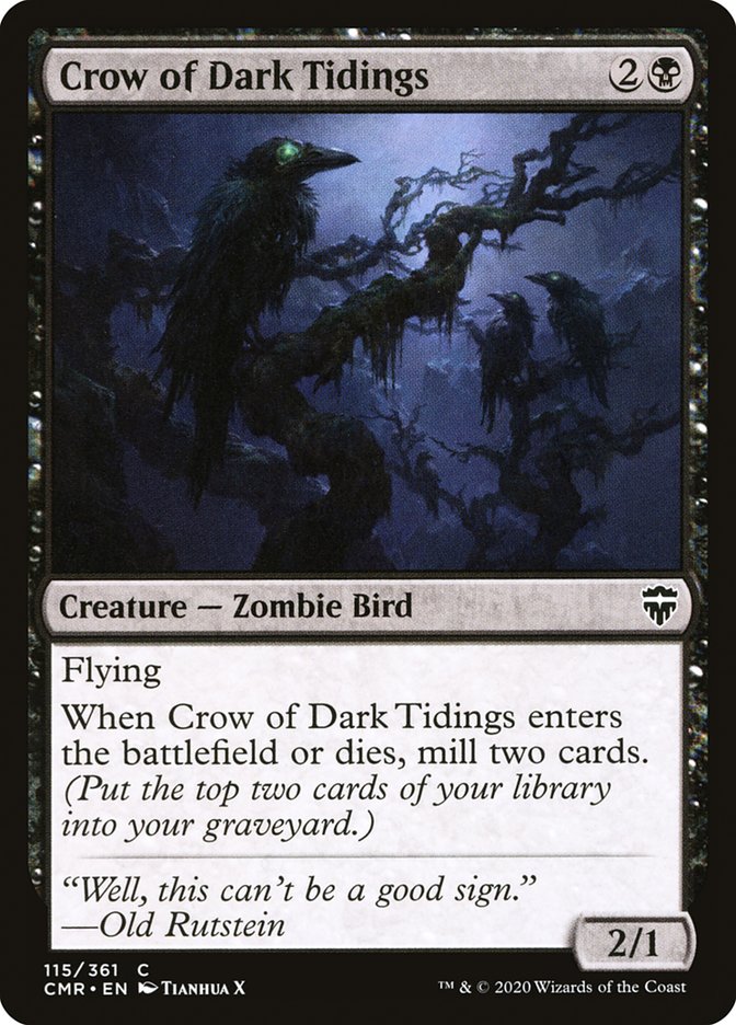 Crow of Dark Tidings [Commander Legends] | Gear Gaming Bentonville