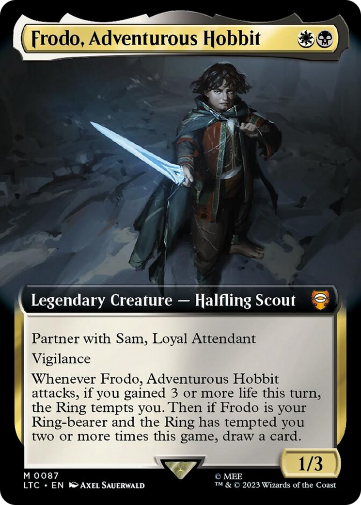 Frodo, Adventurous Hobbit (Extended Art) [The Lord of the Rings: Tales of Middle-Earth Commander] | Gear Gaming Bentonville